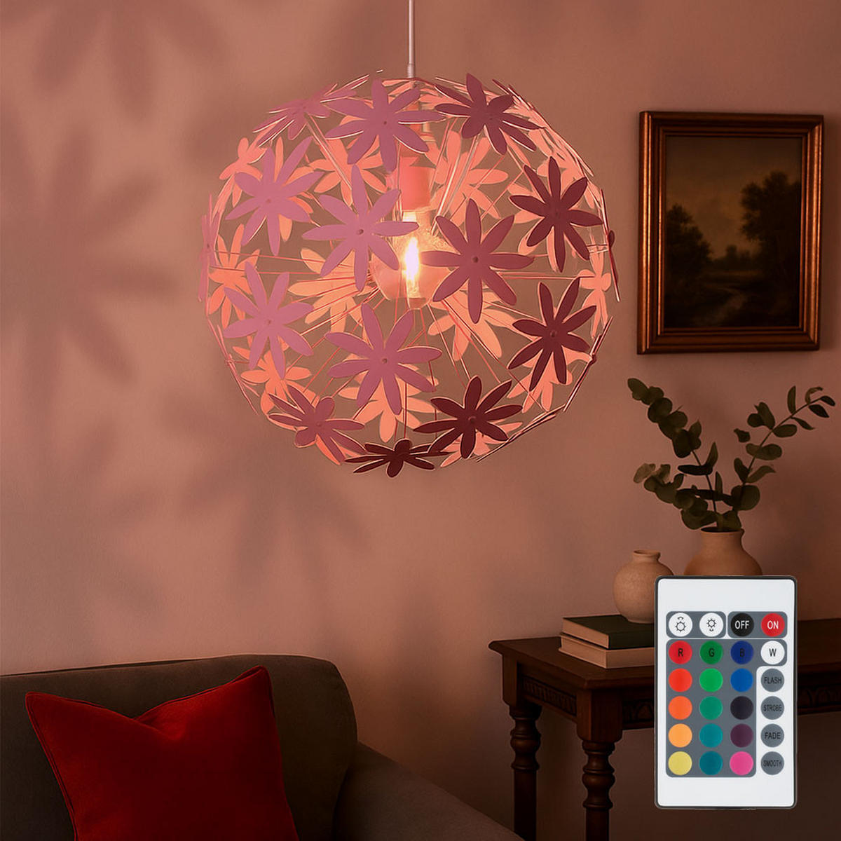 LED HÄNGELEUCHTE Stella Weiß Kunststoff - Weiß, Kunststoff (60/60/150cm) - Globo Lighting