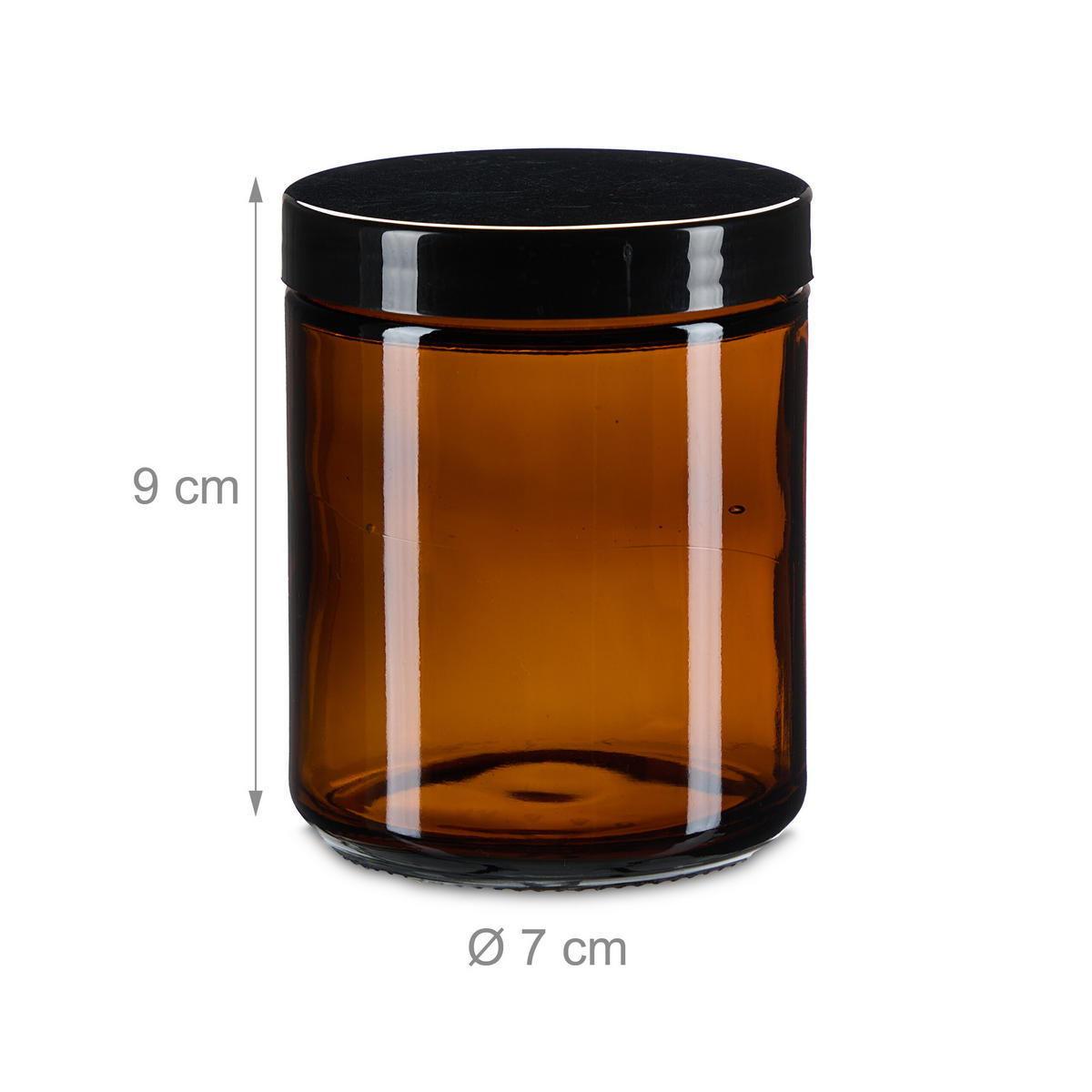 12XSALBENTIEGEL - Braun, Glas/Kunststoff (7/9/7cm) - Relaxdays