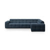 ECKSOFA rechts Kendal aus strukturiertem Stoff marineblau 6 Sitzplätze - Blau, Textil (231/332cm) - Micadoni