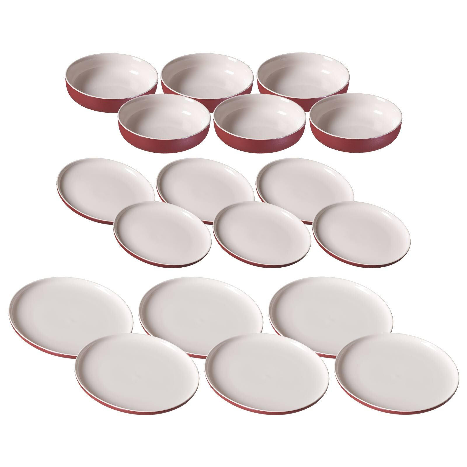 TELLER UND SCHALENSET Jasper beere 18er Set - Beere, Keramik (1/1/1cm) - Ritzenhoff Breker