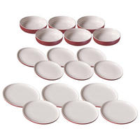TELLER UND SCHALENSET Jasper beere 18er Set - Beere, Keramik (1/1/1cm) - Ritzenhoff Breker