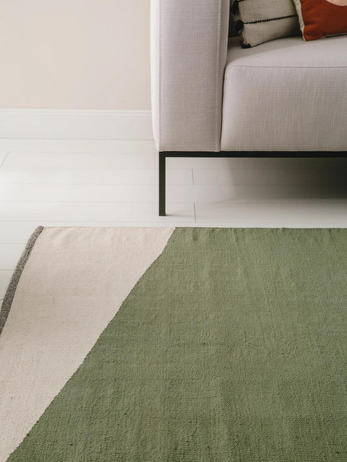BAUMWOLLTEPPICH Lenny Grün 160x230 cm - Grün, Textil (160/230cm) - benuta Pop