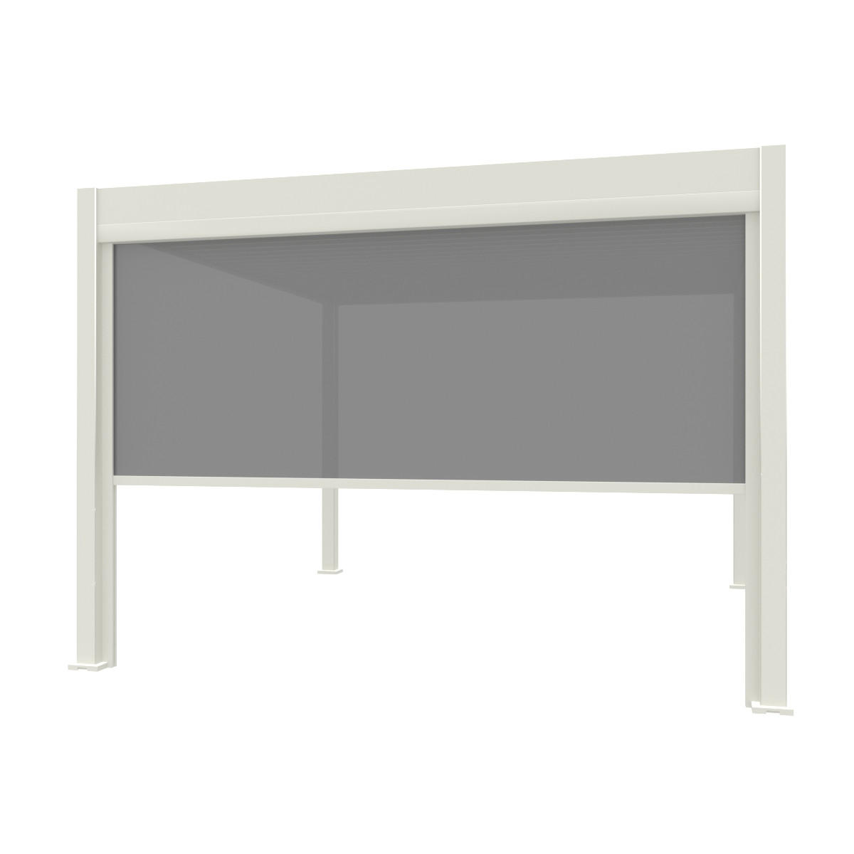 SONNENROLLO für Pergola Weiß - Weiß, Metall (370/236/4cm) - WEIDE