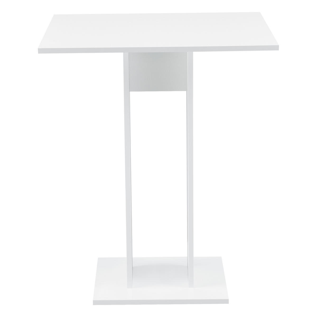 KÜCHENTISCH Lindesnes - Weiß Hochglanz, Holzwerkstoff (65/65/78cm) - [en.casa]