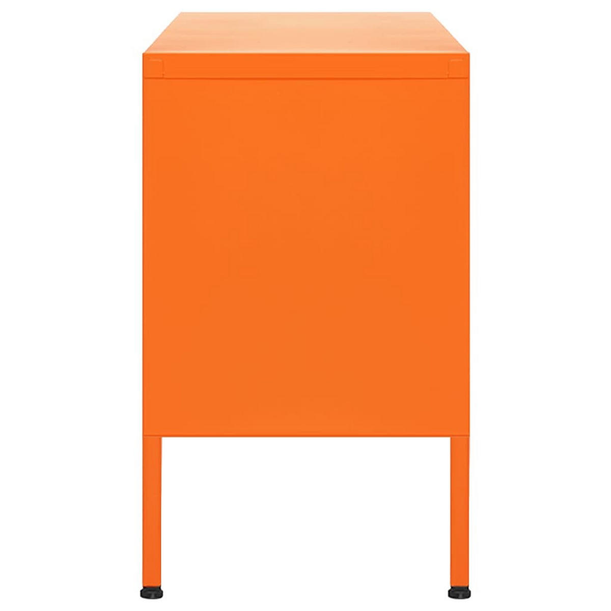 LOWBOARD mit 2 Türen, 1 Regal 105/35/50 cm aus Stahl in Orange - Orange, Metall (105/50/35cm) - vidaXL