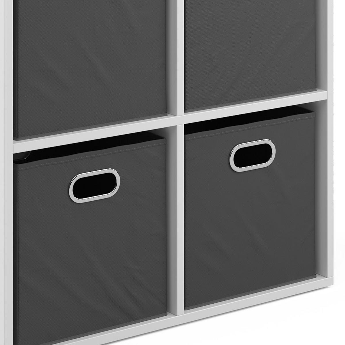 BÜCHERREGAL Weiß 72 x 90.2 cm mit 4 Faltboxen - Weiß, Holzwerkstoff (72/90.2/30.6cm) - Vicco