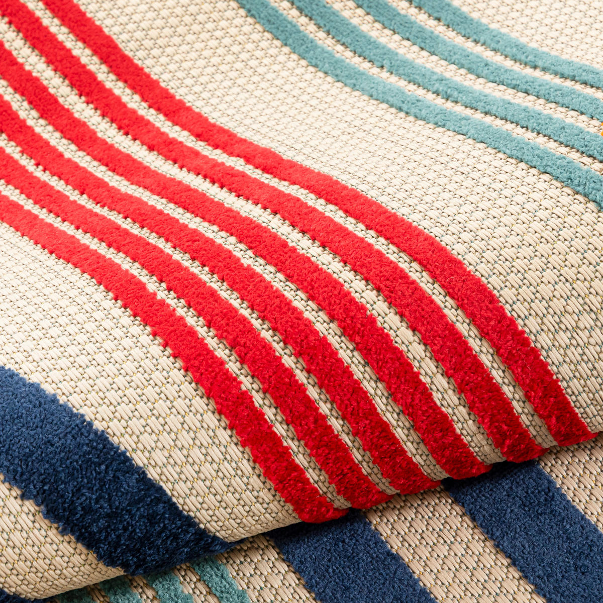 TEPPICH In-& Outdoor Fano Luce Mazovia 200x300cm Beige Creme Geometrisch Kurzflor - Beige, Textil (200/300cm) - Mazovia