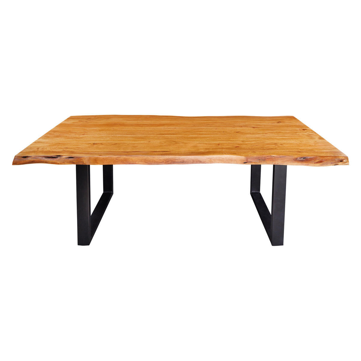 ESSTISCH MAMMUT Akazie 200cm - Schwarz/Braun, Holz/Metall (100/200/76cm) - riess-ambiente