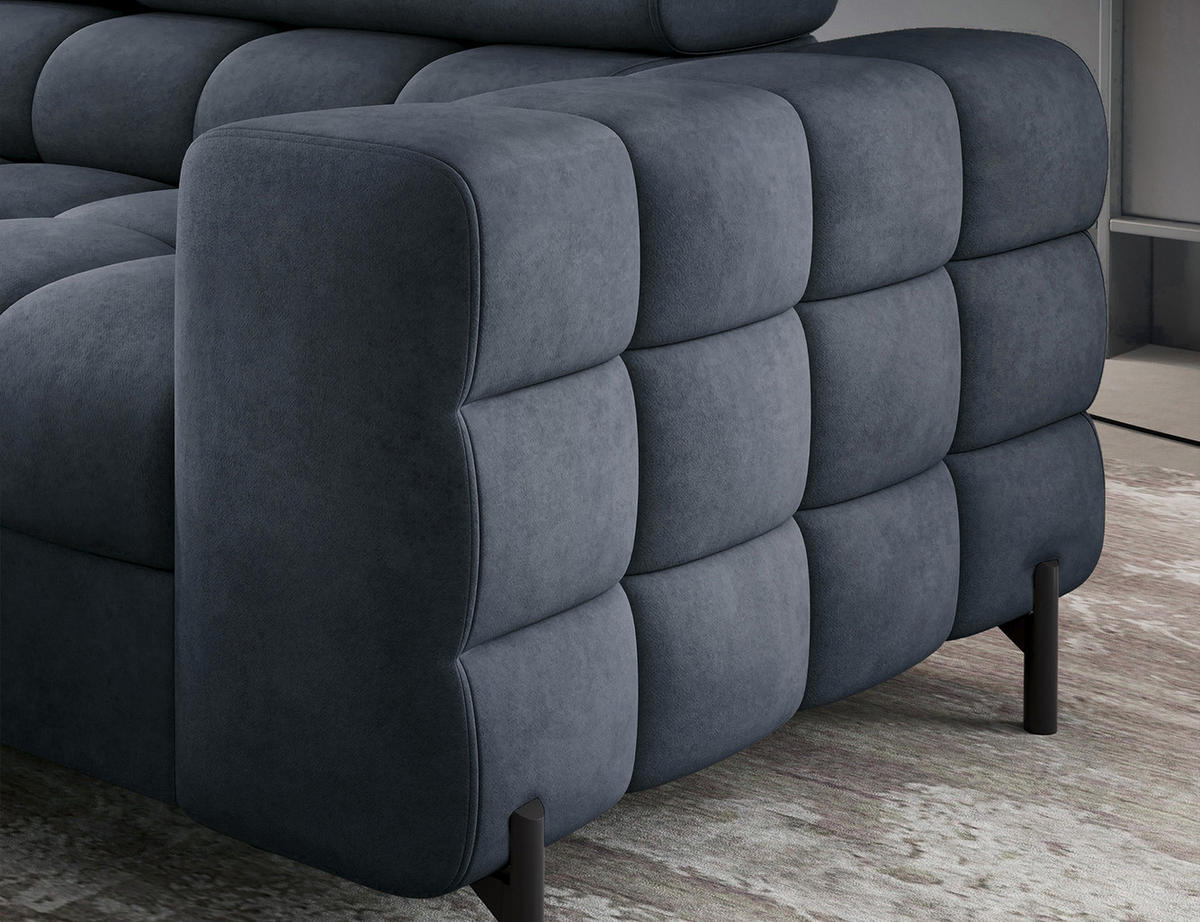 ECKSOFA Ferrucio L - Anthracite (Aura 40) - Anthrazit, Holzwerkstoff (276/200cm) - Möblo