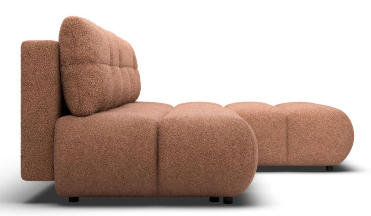 ECKSOFA Ceglasty MILA Ausziehbar Rechts Ohne Armlehnen - Orange, Textil (177/230cm) - Sepro Meble