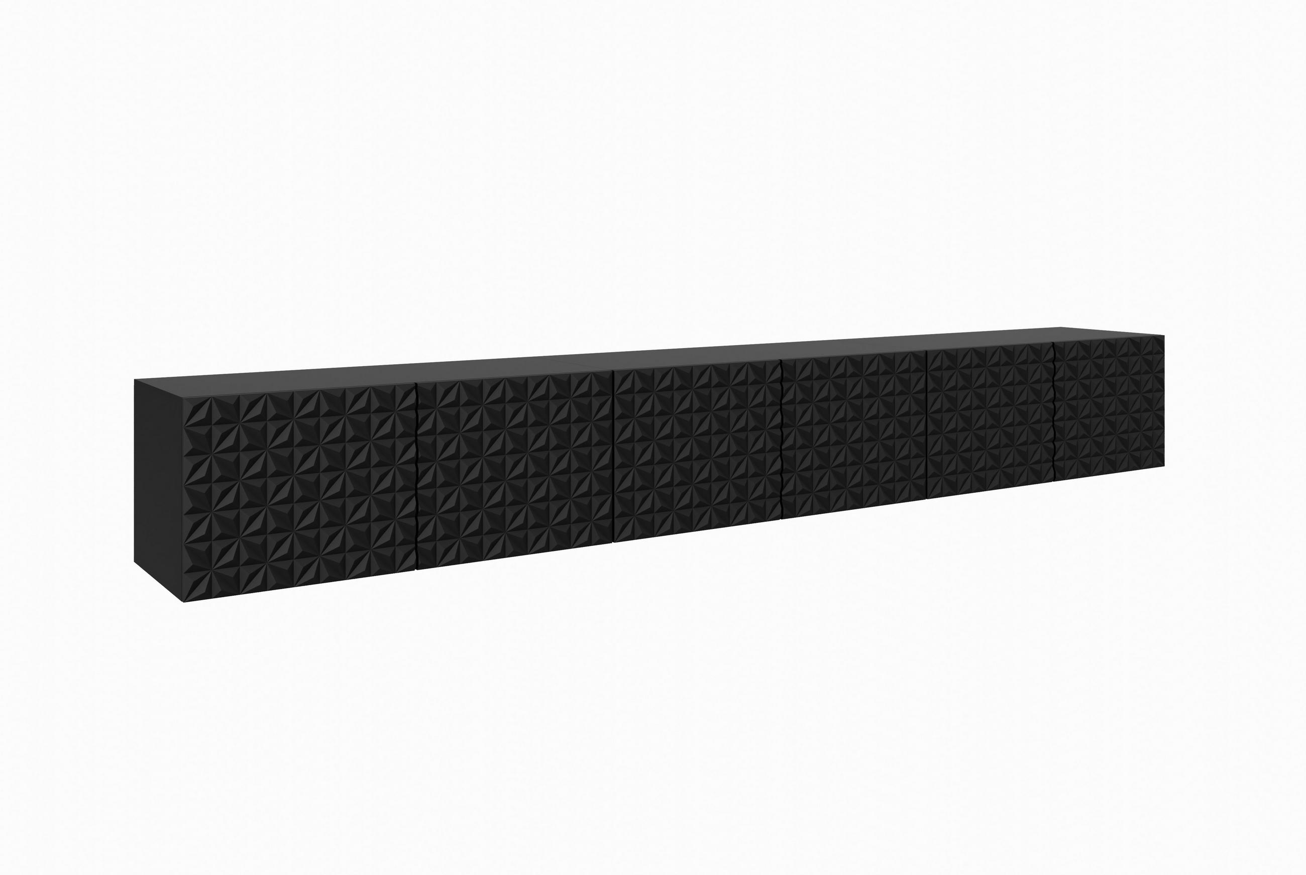 Meblini Tv-Schrank Schwarz 300x41x40 cm