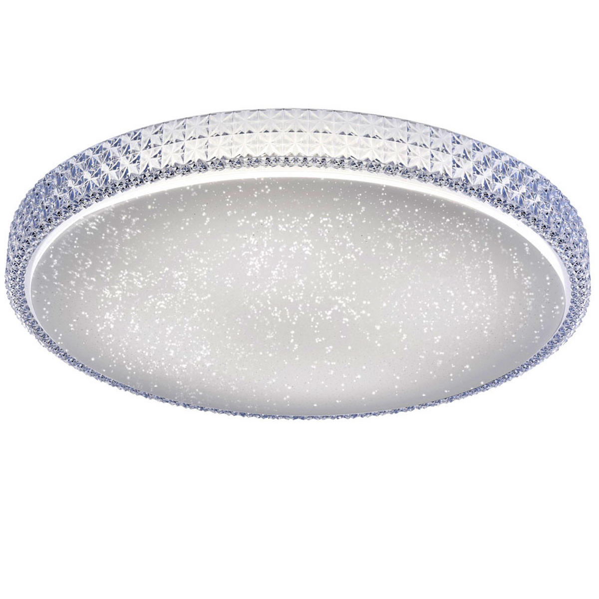 LED DECKENLEUCHTE Kristalle Weiß - Weiß, Metall (60/60/11cm)