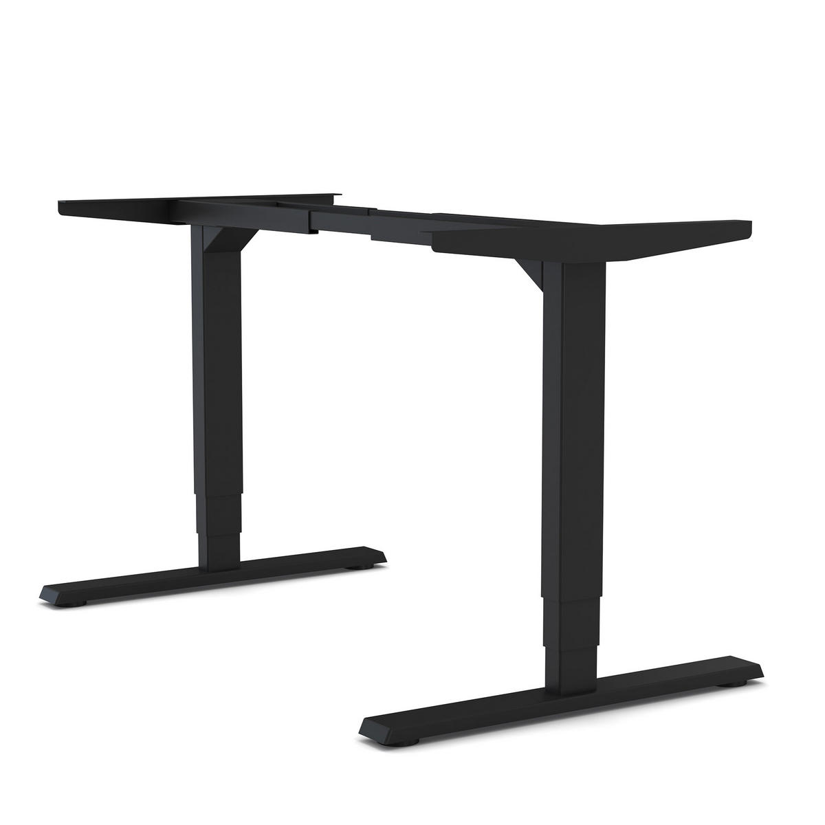 SCHREIBTISCHGESTELL Elektrisch höhenverstellbares Schreibtischgestell /62-127cm Schwarz - Schwarz, Metall (117/25/23cm) - ASSMANN