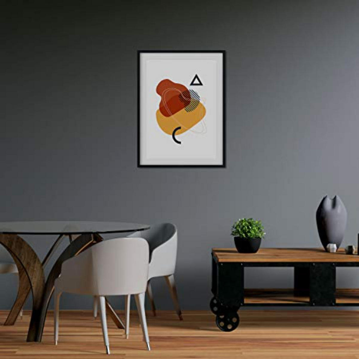 POSTER Set mit 4 abstrakten Collage Arena del Sahara mit farbigen Designs A3 Rahmenlos - Klar, Papier (29.7/3cm) - Nacnic