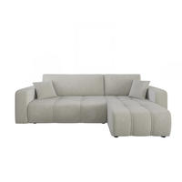 ECKSOFA Dagny Mit Schlaffunktion - Hellgrau, Holzwerkstoff/Textil (248/146cm) - Fun Möbel