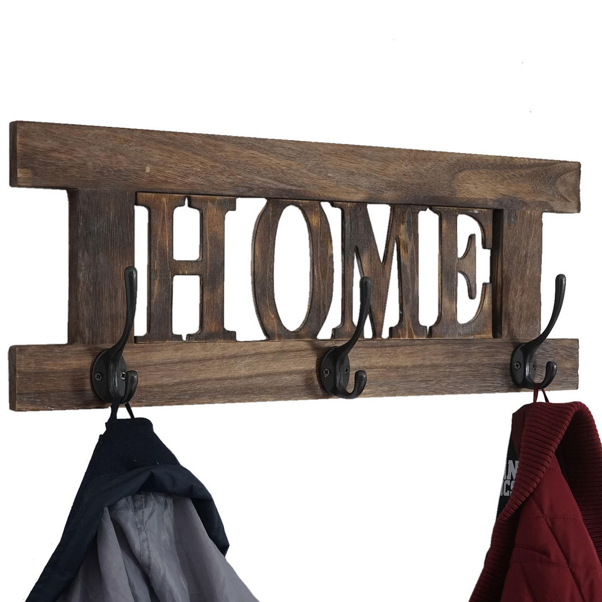 WANDGARDEROBE HOME SHABBY-LOOK Braun - Braun, Holz (55/21/7cm) - MCW