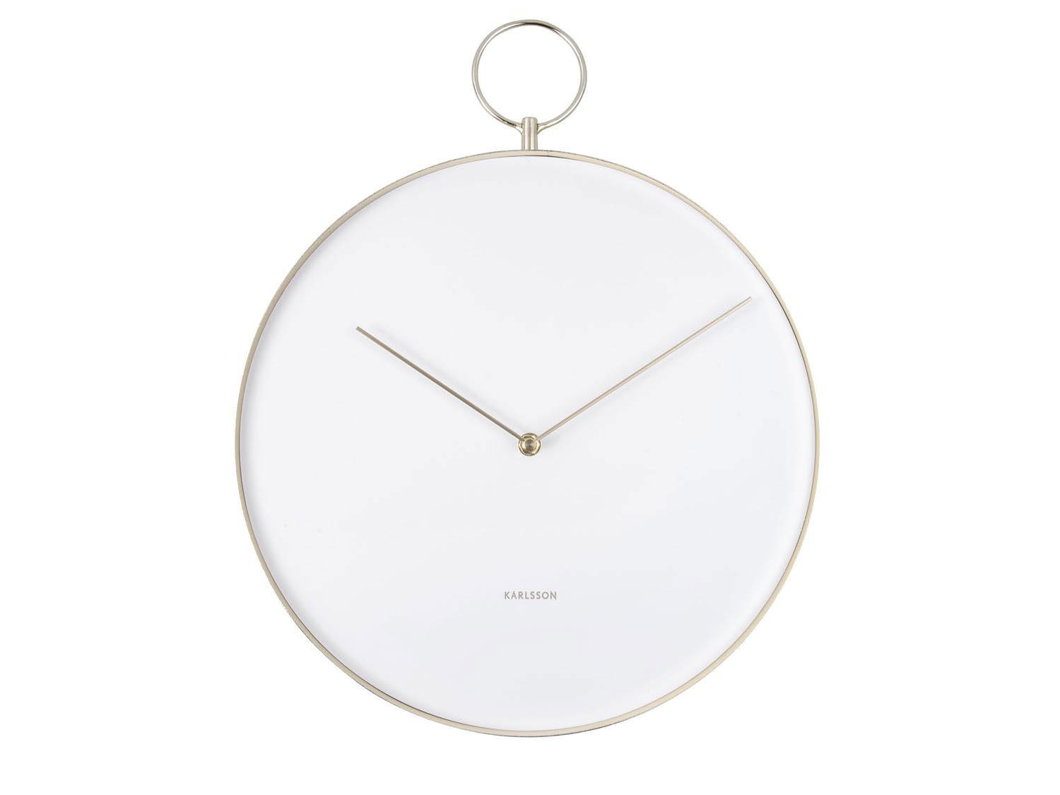 WANDUHR 34/43 cm - Weiß, Metall (34/43/1cm) - ONZENO