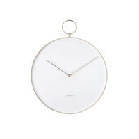 WANDUHR 34/43 cm - Weiß, Metall (34/43/1cm) - ONZENO