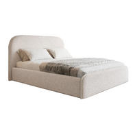 DOPPELBETT 180x200 Wendra Slim mit Lattenrost, Bettkasten, Boucle, Creme - Creme, Holz/Textil (180/200cm) - Emporius