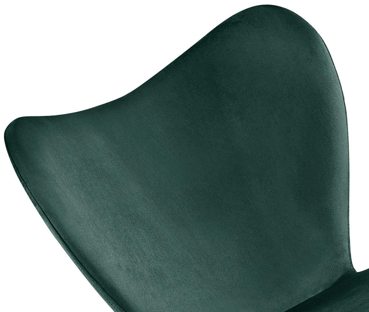ESSZIMMERSTUHL Samt Grün - Schwarz/Grün, Textil/Metall (50/80/58cm) - CLP