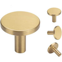 SCHRANKKNOPF Gold 10er-Set 30x20 mm Messing - Goldfarben, Metall (0.1/3/3.3cm)