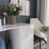 KOMMODE Sherry Weiß/Weiß Hochglanz 80.2 x 76 cm 2 Teile - Weiß Hochglanz, Holzwerkstoff (50.1cm) - Vicco