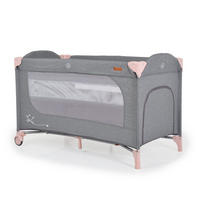 REISEBETT Skyglow 2 Ebenen rosa Räder Matratze Seiteneingang Tasche Bremsen - Rosa, Kunststoff (60/120cm) - Cangaroo