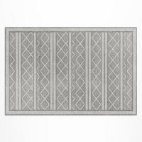 TEPPICH 150x225 cm Dekorative Bordüre Stoffoptik - Dunkelgrau, Kunststoff (150/0.2cm) - Wallfluent