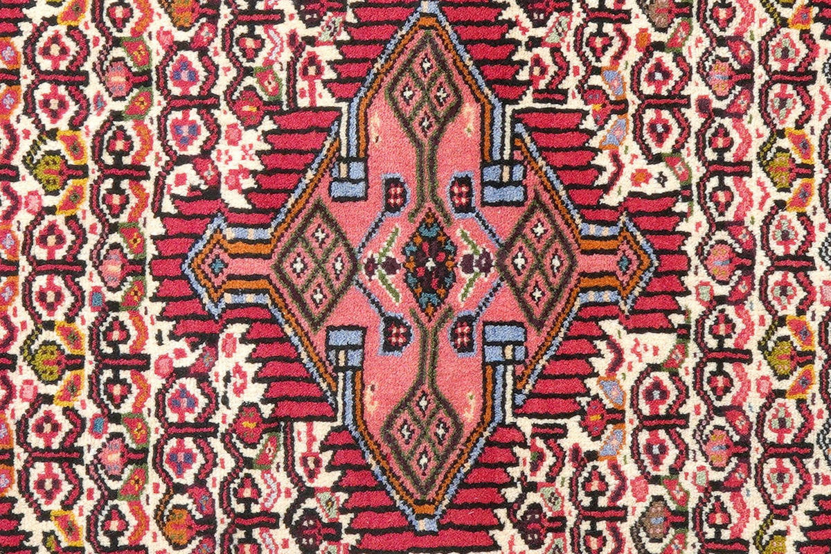 ORIENTTEPPICH handgeknüpft Assadabad Beige, Rot 116/80 cm Schurwolle - Beige/Rot, Textil (80/116cm) - Looma