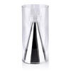 KERZENHALTER Rita Silber 12/12/25 cm Glas - Silberfarben, Glas (12/25/12cm) - Mondex