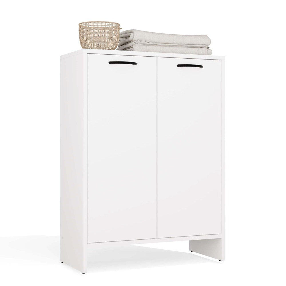 BADEZIMMERSCHRANK Kato - Weiß, Holzwerkstoff (66/90/30cm) - kommodly