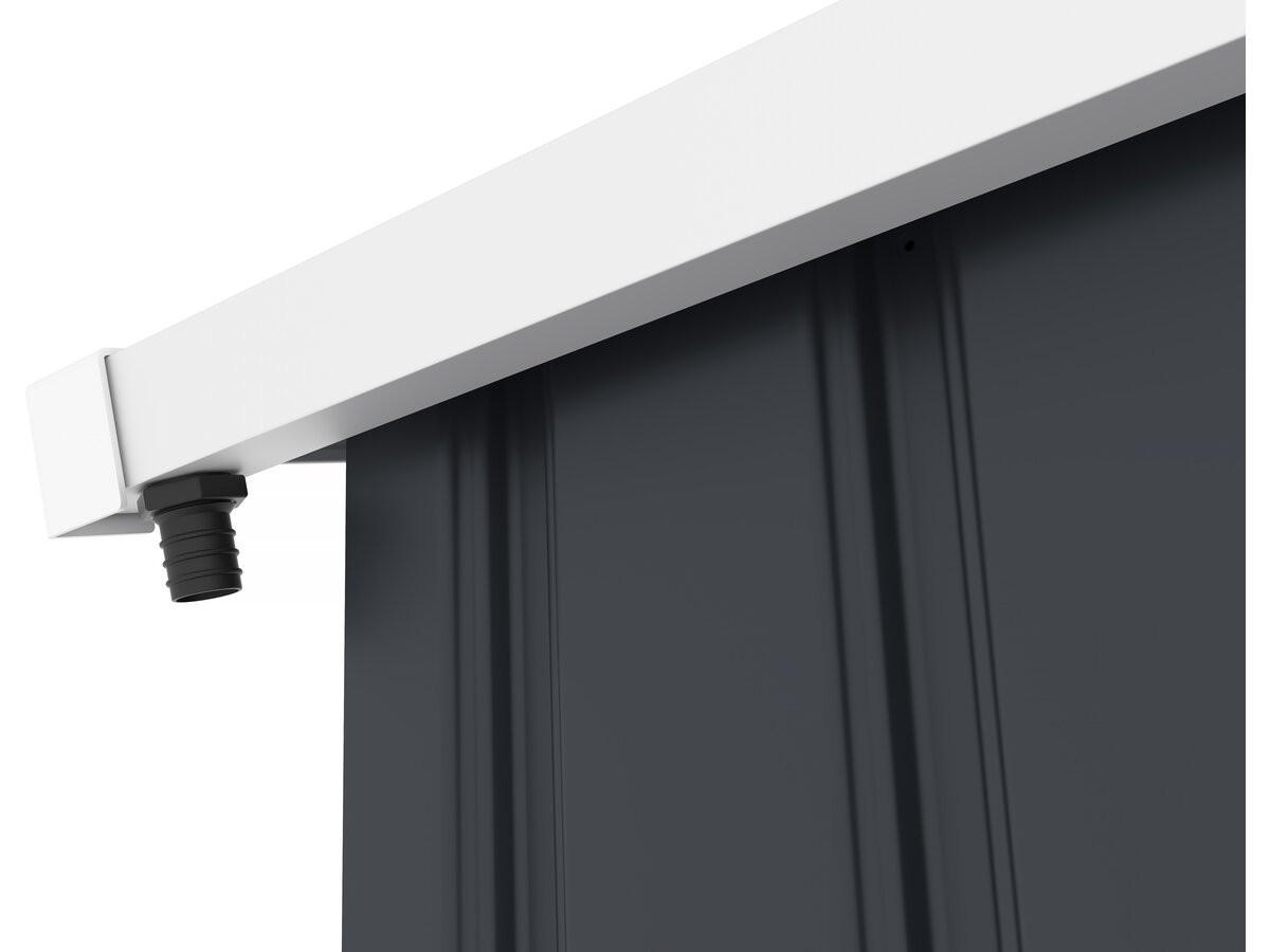 METALL-GARAGE PVC houston - Grau, Metall (570/310/570cm) - Habitat Garten