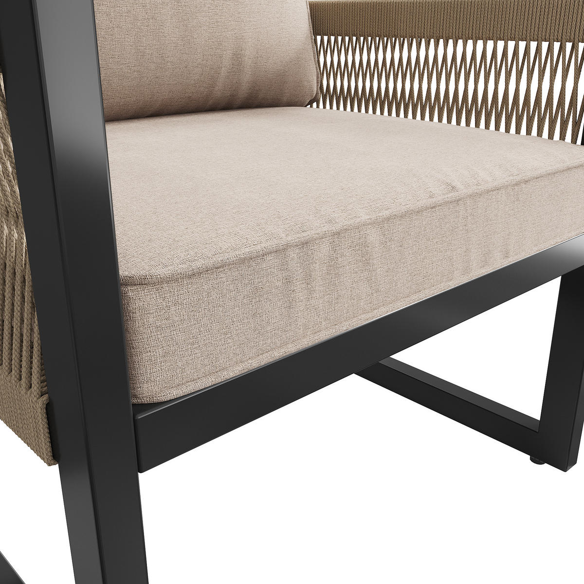 ESSGRUPPE 7-8 Personen Grau - Beige, Metall - FLIEKS