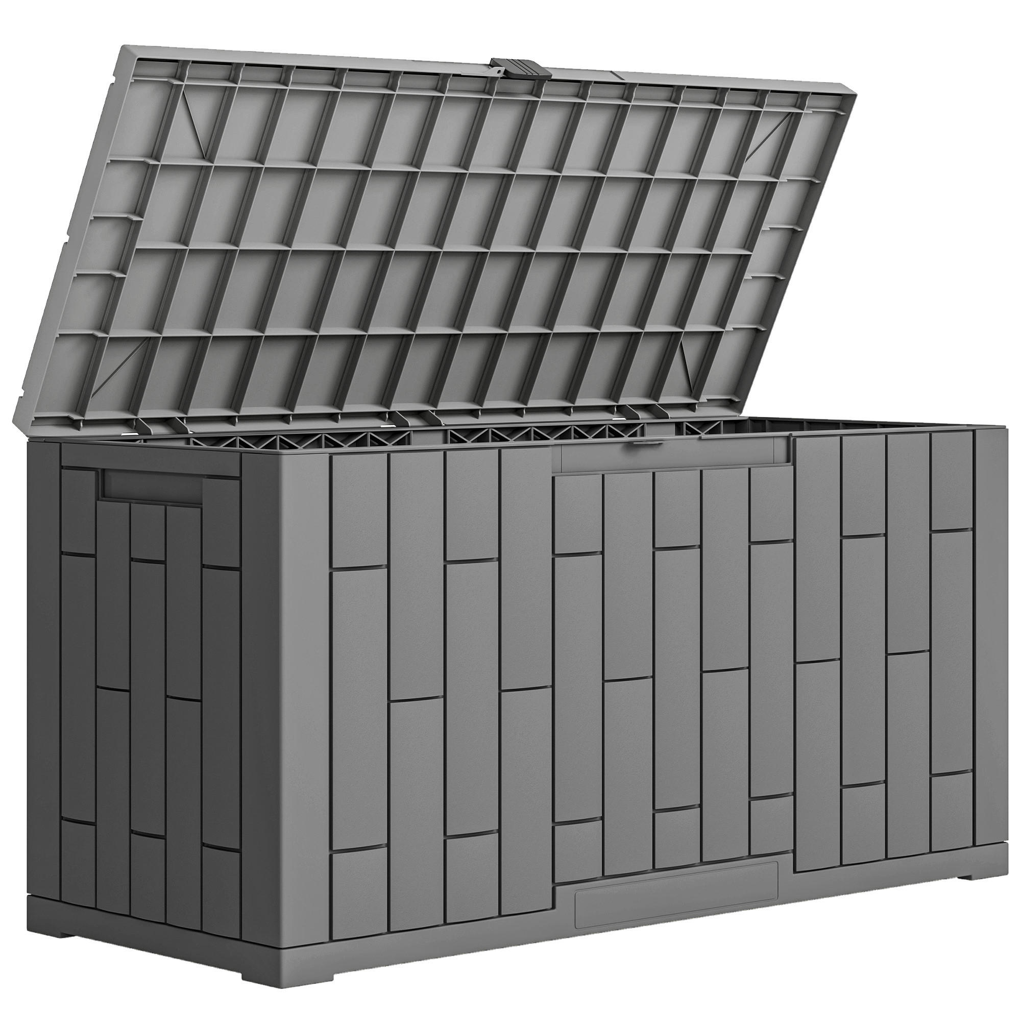 GARTENBOX Kunststoff Grau - Grau, Kunststoff (43/54.5/106.5cm) - Outsunny