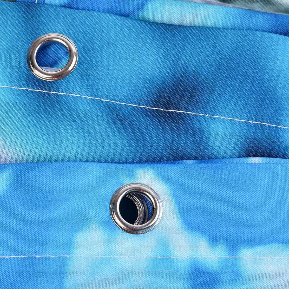 DUSCHVORHANG mit Haken hochwertig wasserdicht leicht zu reinigen schön bedruckt Meer - Blau, Textil (180/180cm) - MCBOSON