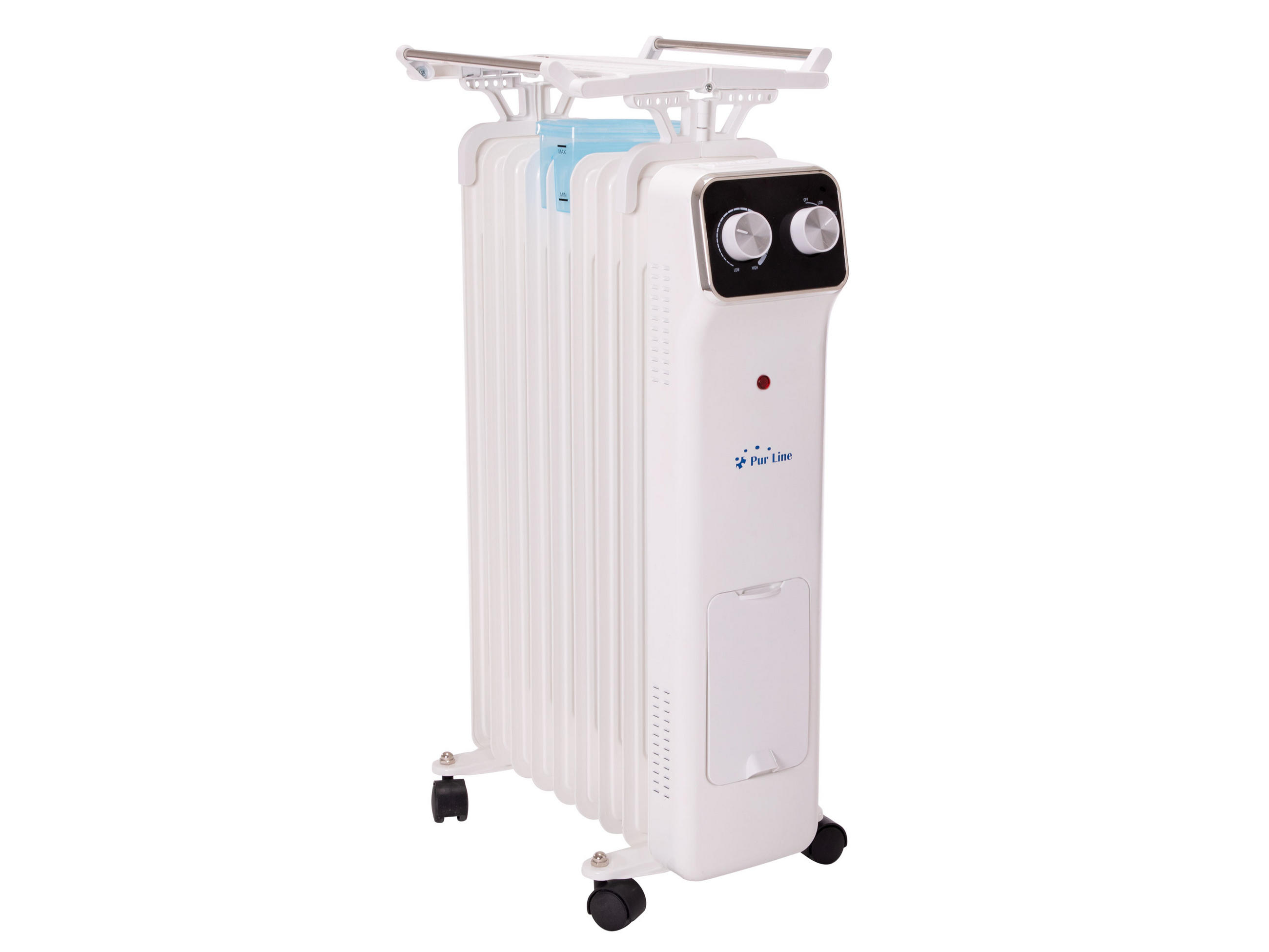 ÖLRADIATOR Weiß mit Rollen und 3 Leistungsstufen 2000 W - Weiß, Metall (39/62/15cm) - Purline