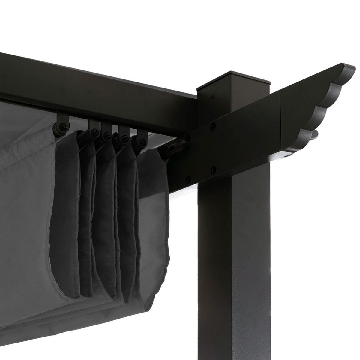 PERGOLA Aluminium 3x3m Anthrazit - Anthrazit, Metall (300/240/300cm) - BERLINLODGE