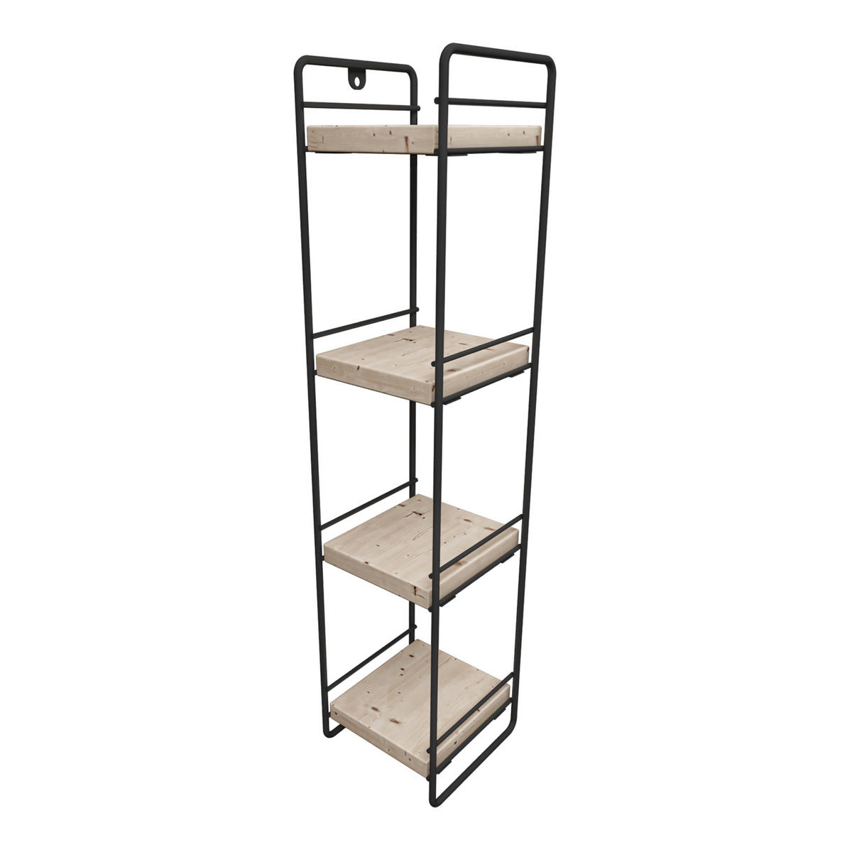 BADEZIMMERREGAL Pargas - Schwarz/Naturfarben, Holz/Metall (14/60/13cm) - [en.casa]