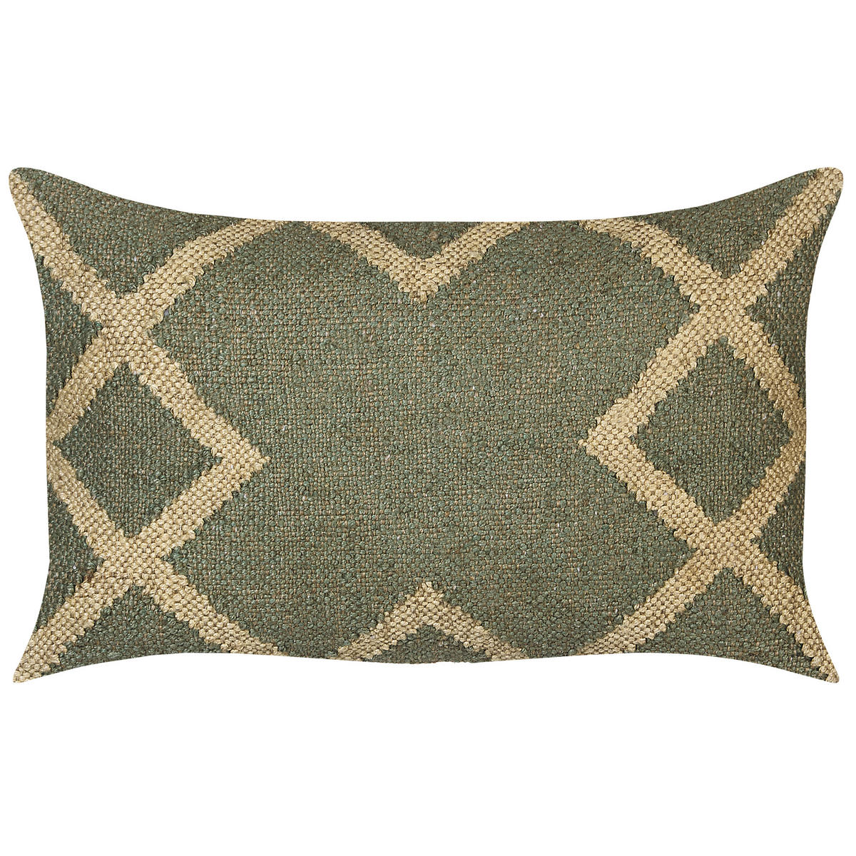 DEKOKISSEN 2er-Set Olivgrün 30/50 cm Gopi - Olivgrün, Naturmaterialen (30/50cm) - Beliani
