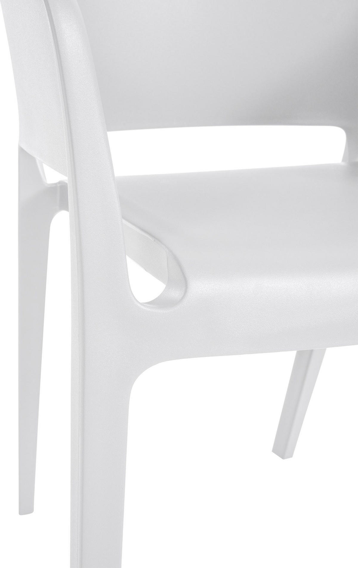 GARTENSTUHL Kunststoff weiß - Weiß, Kunststoff (56/78/53cm) - CLP