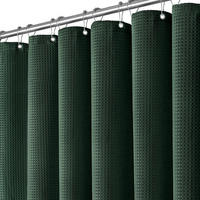 DUSCHVORHANG 180 cm x 180 cm Dunkelgrün - Dunkelgrün, Textil (180/180cm) - Vallsero