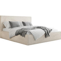 POLSTERBETT Terra Slim mit Bettkasten, Beige Boucle 160x200 cm - Beige/Birkefarben, Holz/Holzwerkstoff (160/200cm) - WFL GROUP