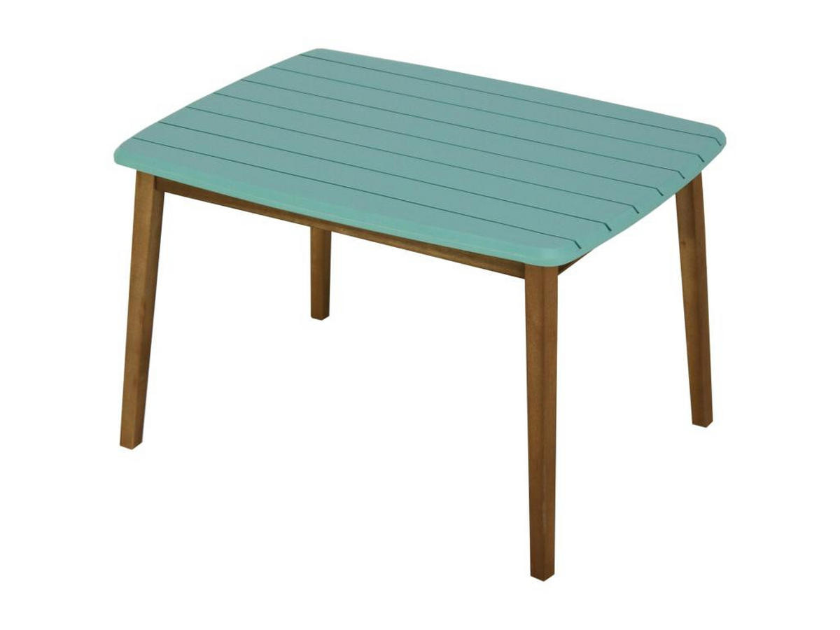 GARTENTISCH für Kinder - Akazie - Türkisblau - GOZO von MYLIA - Blau, Holz (80/60/50cm) - Vente-Unique