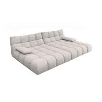 BIG SOFA VIVIEN Silber Cord - Silberfarben/Schwarz, Kunststoff/Textil (296/85/178cm) - KAWOLA