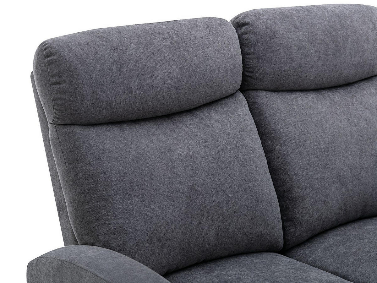 RELAXSOFA 2-Sitzer - Stoff - Grau - EVELYN - Grau, Textil (95/100/128cm) - Vente-Unique
