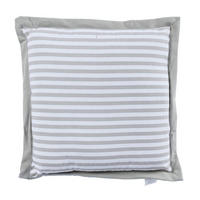 SITZKISSEN grau-weiß gestreift, 40/40/5 cm - Grau, Textil (40/40/5cm) - Homescapes