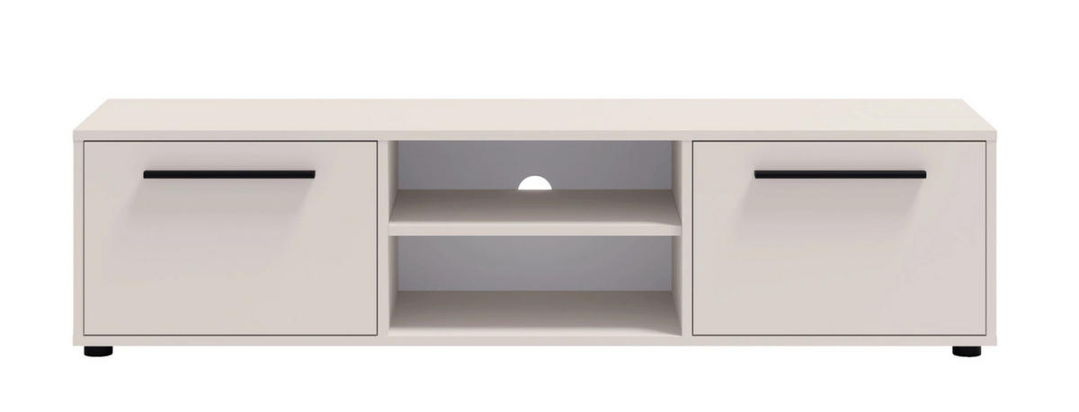 TV-SCHRANK Modena 150cm in Kaschmirfarbe - Kaschmir/Schwarz, Holzwerkstoff/Kunststoff (150/38/40cm) - Ravio
