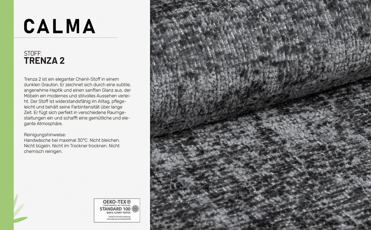 SCHLAFSOFA Calma mit Bettkasten 3-Sitzer modernen Stil, Dunkelgrau - Dunkelgrau, Holz (229/87/97cm) - Panda Möbel