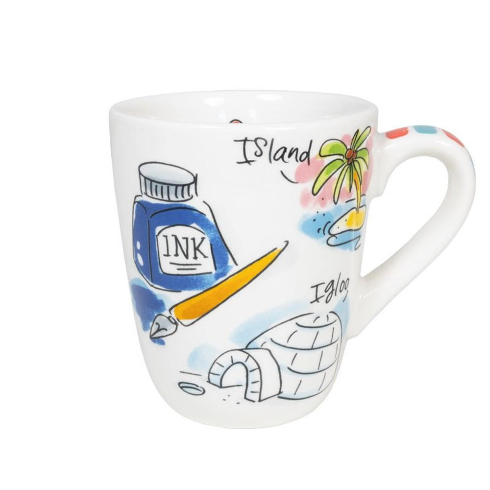 BECHER Love Letter I in Bunt - 350 ml - Multicolor, Keramik (0.35L) - Blond Amsterdam