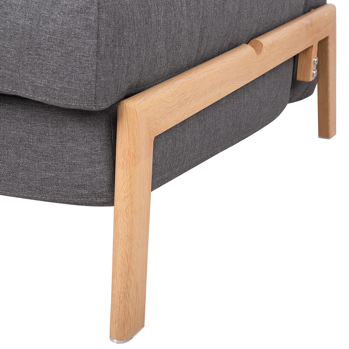 2-SITZER-SCHLAFSOFA Polsterbezug Dunkelgrau Edland - Dunkelgrau, Textil (152/76/92cm) - Beliani